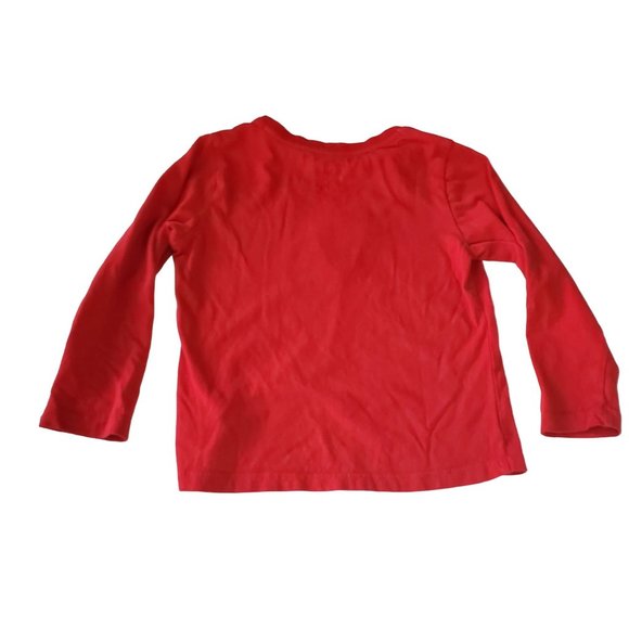 Crown & Ivy Kids 3T Heritage Buck Embroidered Long Sleeve Red Shirt - Picture 2 of 3